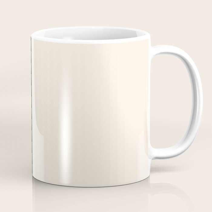 Stripe Black and Cream Half Half Minimal Modern Color Block Pattern Coffee Mug Gallery Image 1