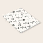 Abstract Rose Pattern - Black and Ivory Notebook Gallery Image 2