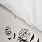 Abstract Rose Pattern - Black and Ivory Comforter Gallery Image 4