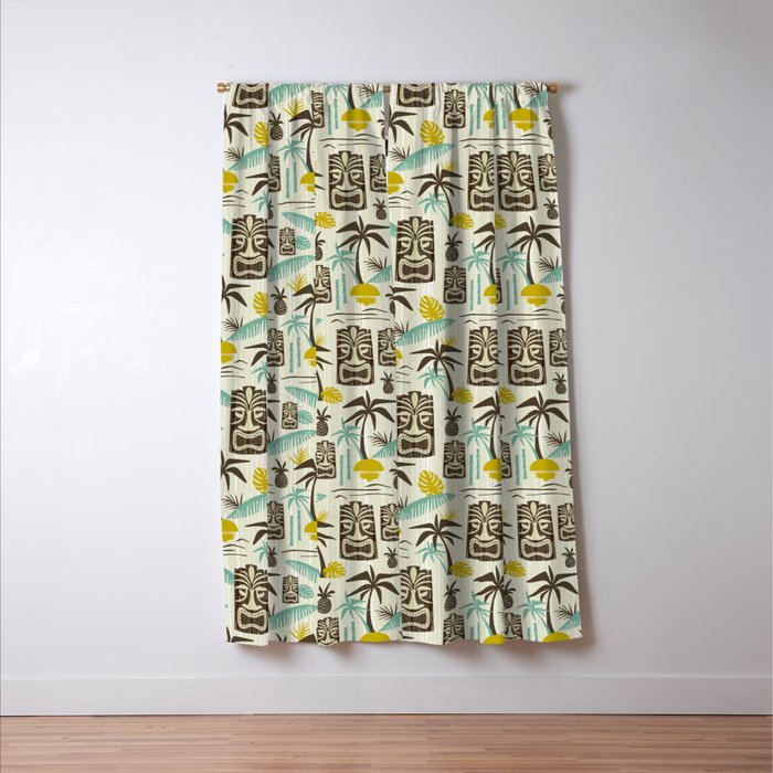 Island Tiki - Tan Window Curtain Gallery Image 3