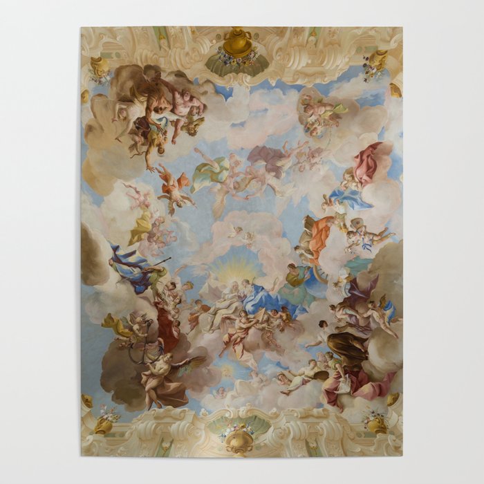 Ceiling Fresco Altenburg Abbey Mural Baroque Painting - The Harmony of Religion and Science Poster Gallery Image 4