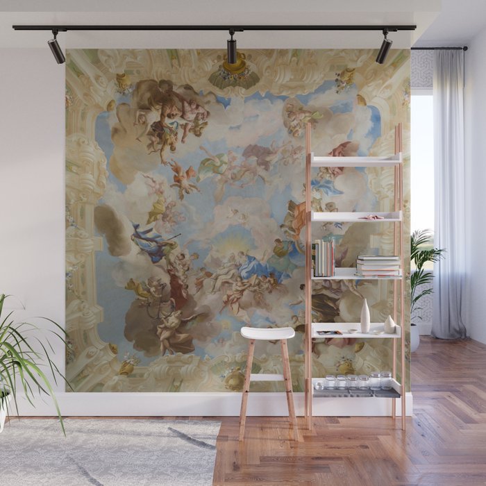 Ceiling Fresco Altenburg Abbey Mural Baroque Painting - The Harmony of Religion and Science Wall Mural Gallery Image 1