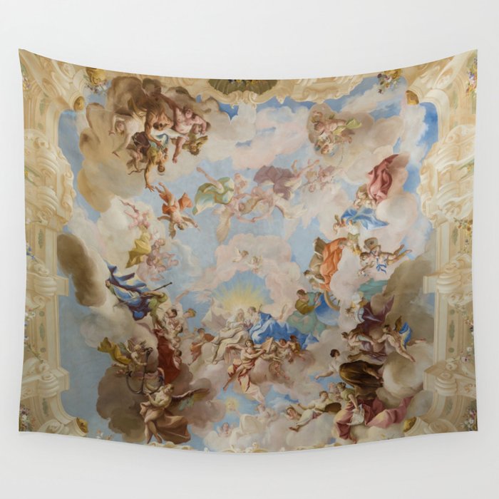 Ceiling Fresco Altenburg Abbey Mural Baroque Painting - The Harmony of Religion and Science Wall Tapestry Gallery Image 4