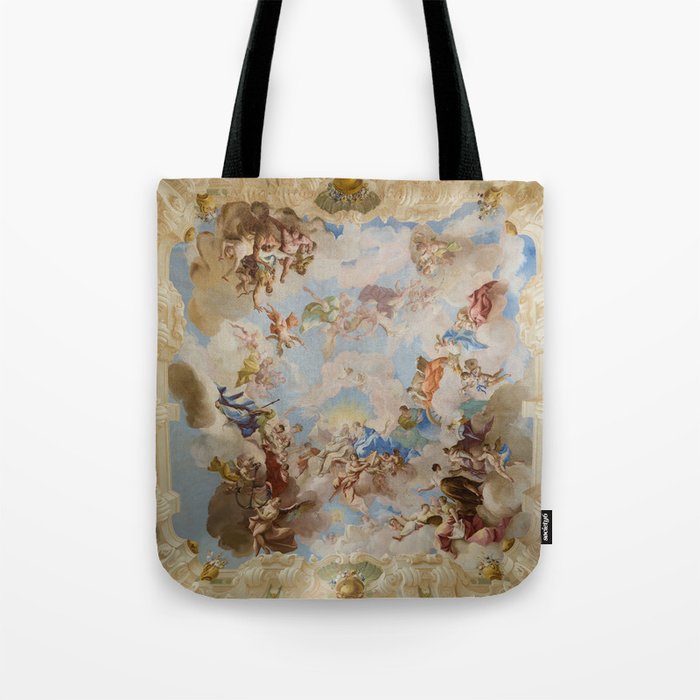 Ceiling Fresco Altenburg Abbey Mural Baroque Painting - The Harmony of Religion and Science Tote Bag Gallery Image 1
