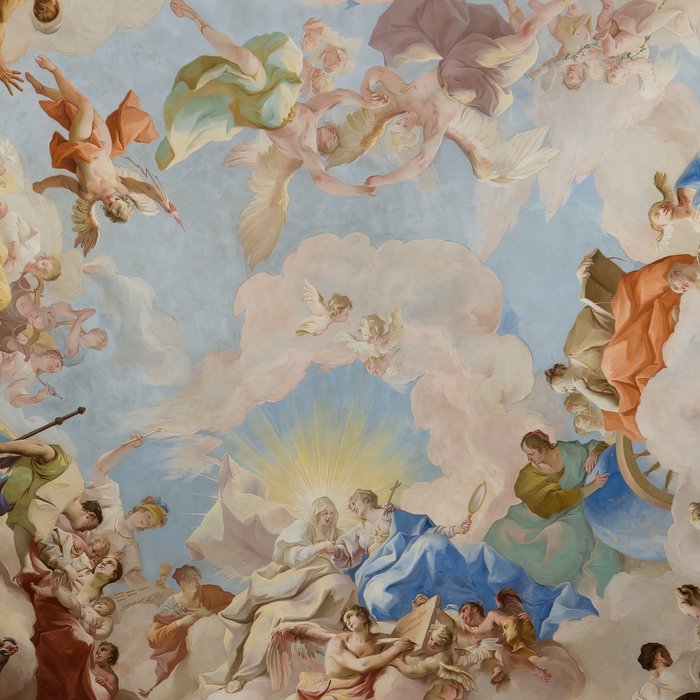 Ceiling Fresco Altenburg Abbey Mural Baroque Painting - The Harmony of Religion and Science Coffee Mug Gallery Image 2