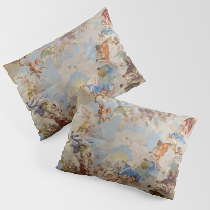 Ceiling Fresco Altenburg Abbey Mural Baroque Painting - The Harmony of Religion and Science Pillow Sham Gallery Image 1