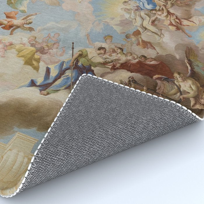 Ceiling Fresco Altenburg Abbey Mural Baroque Painting - The Harmony of Religion and Science Rug Gallery Image 4