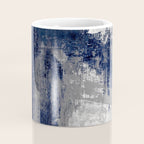 Blue and Gray Abstract Painting  Modern Textured Artwork Coffee Mug Gallery Image 4