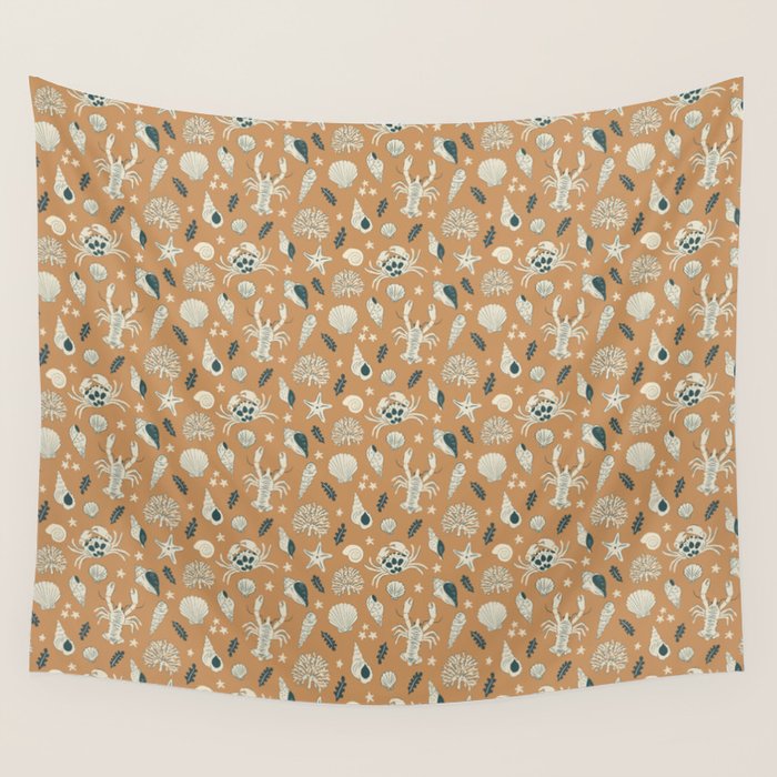 Crustaceans Seashells Wall Tapestry Gallery Image 1