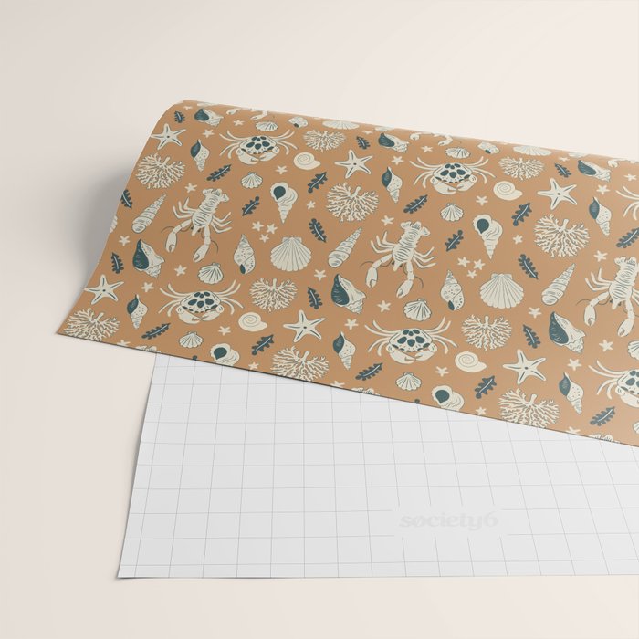 Crustaceans Seashells Wrapping Paper Gallery Image 2