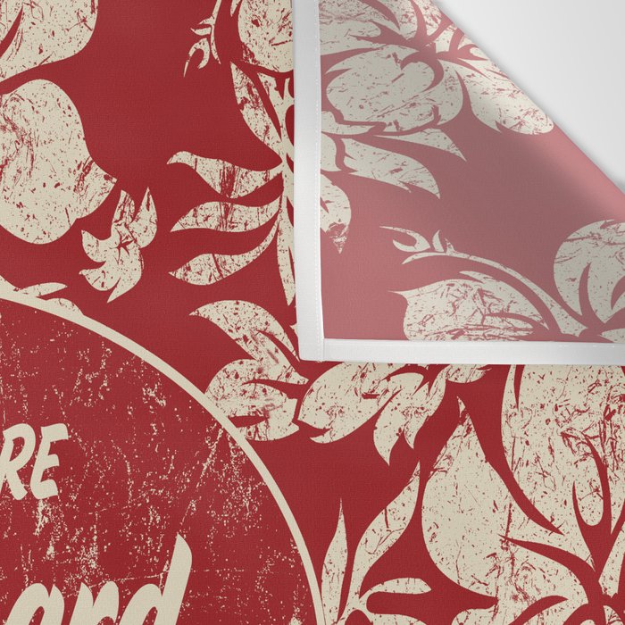 Club Surfing Longboard Surf Logo and Hibiscus Hawaiian Print      Wall Tapestry Gallery Image 3