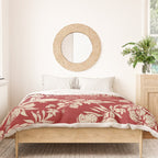 Club Surfing Longboard Surf Logo and Hibiscus Hawaiian Print      Duvet Cover Gallery Image 3