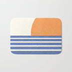 Beach Horizon Lines orange blue Bath Mat Gallery Image 1