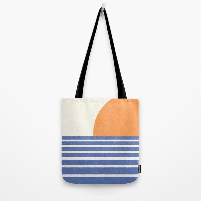 Beach Horizon Lines orange blue Tote Bag Gallery Image 2
