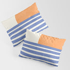 Beach Horizon Lines orange blue Pillow Sham Gallery Image 3