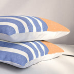 Beach Horizon Lines orange blue Pillow Sham Gallery Image 3