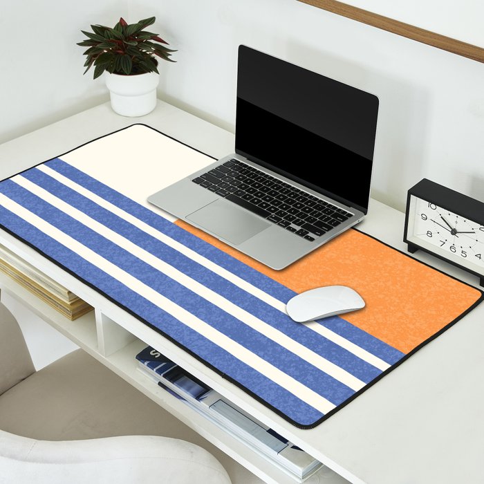 Beach Horizon Lines orange blue Desk Mat Gallery Image 2