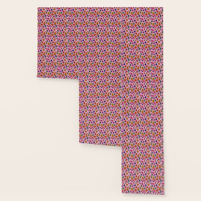 Smiley Mushrooms Print in Pink Wallpaper Gallery Image 3