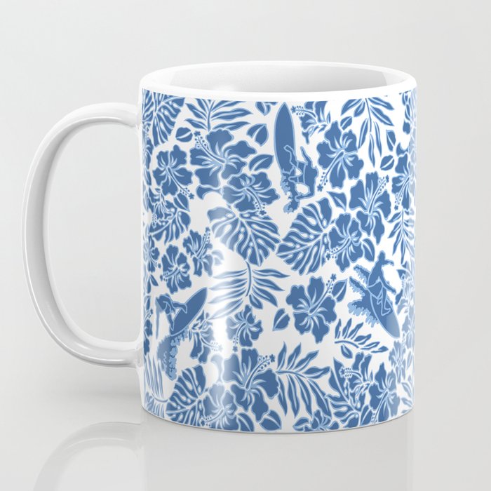 Surf Pareau Hawaiian Hibiscus Aloha Shirt Print Coffee Mug Gallery Image 3