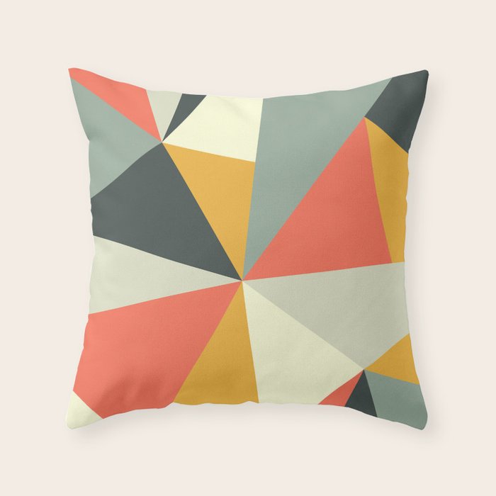 Mid Century 01 Throw Pillow Gallery Image 1