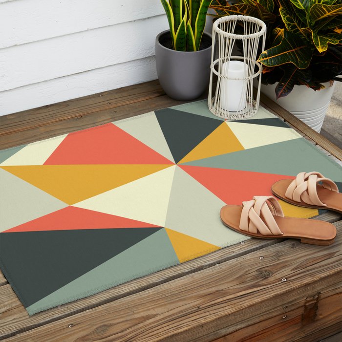 Mid Century 01 Outdoor Rug Gallery Image 2