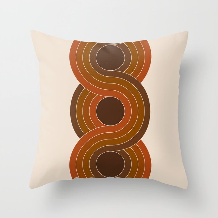 Cocoa Chain Throw Pillow Gallery Image 1