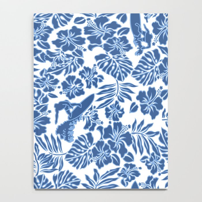 Surf Pareau Hawaiian Hibiscus Aloha Shirt Print Notebook Gallery Image 4