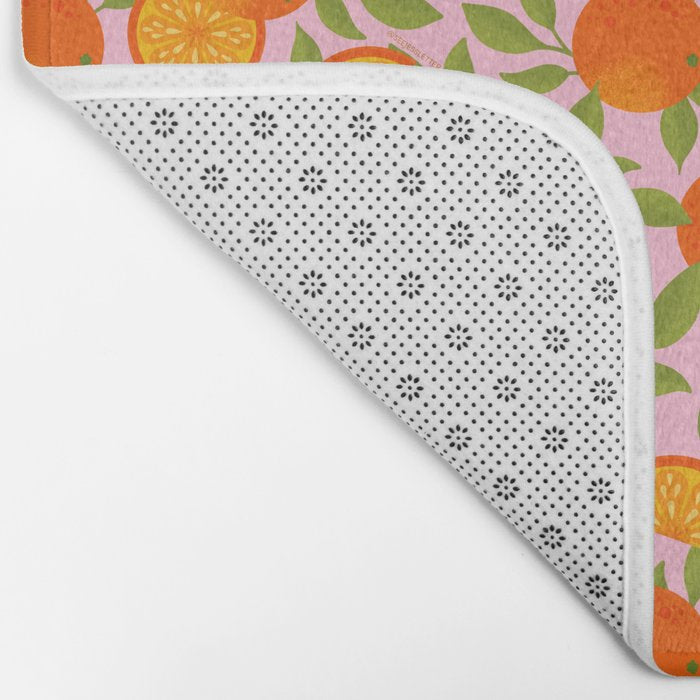 Orange Pattern - Amalfi Coast Cocktails Bath Mat Gallery Image 2