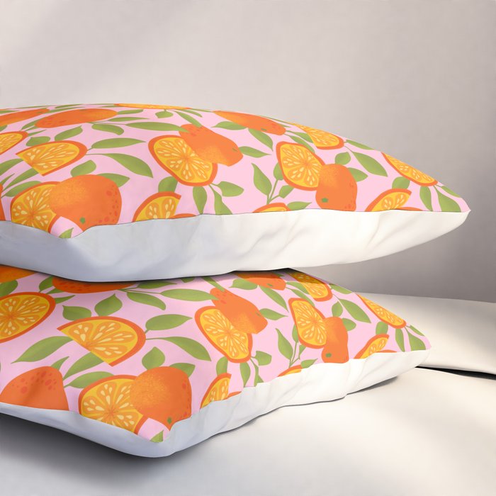 Orange Pattern - Amalfi Coast Cocktails Pillow Sham Gallery Image 3