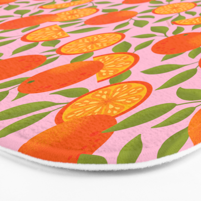Orange Pattern - Amalfi Coast Cocktails Bath Mat Gallery Image 3