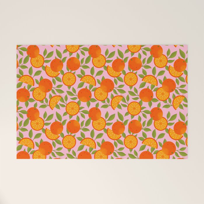 Orange Pattern - Amalfi Coast Cocktails Welcome Mat Gallery Image 1