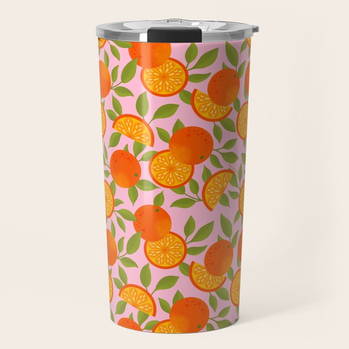 Orange Pattern - Amalfi Coast Cocktails Travel Mug Gallery Image 1