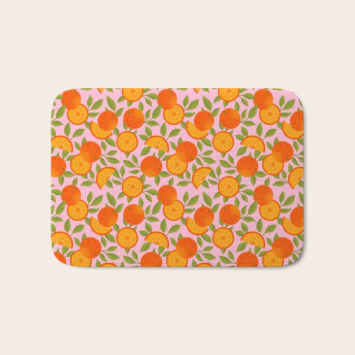 Orange Pattern - Amalfi Coast Cocktails Bath Mat Gallery Image 1