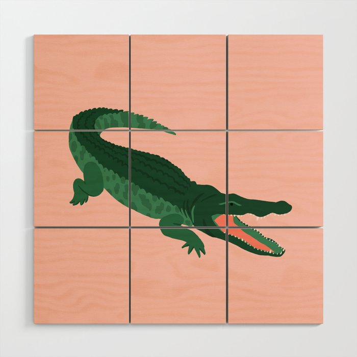 Aligator  Wood Wall Art Gallery Image 1