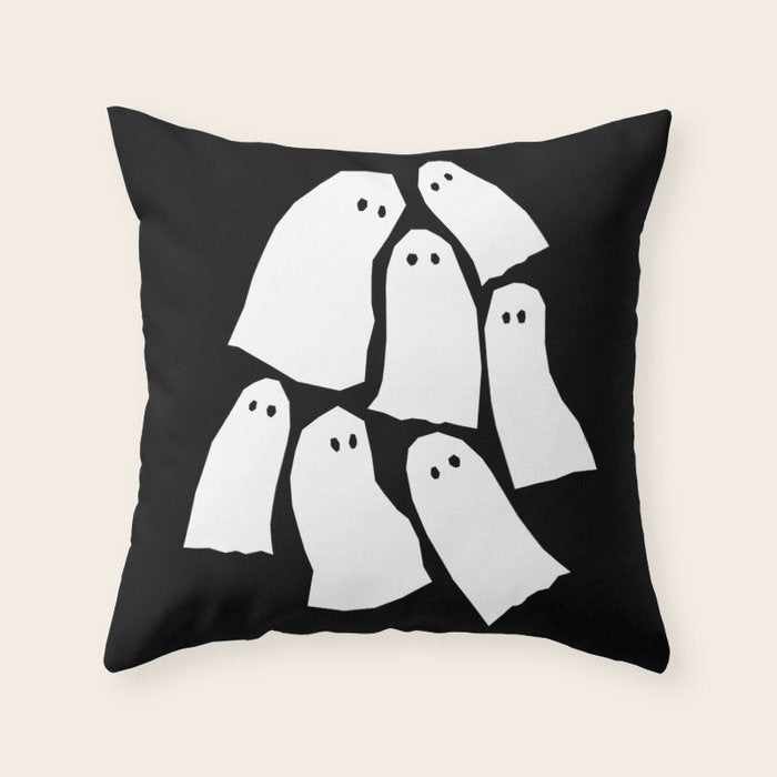 Halloween Ghosts Throw Pillow Gallery Image 6