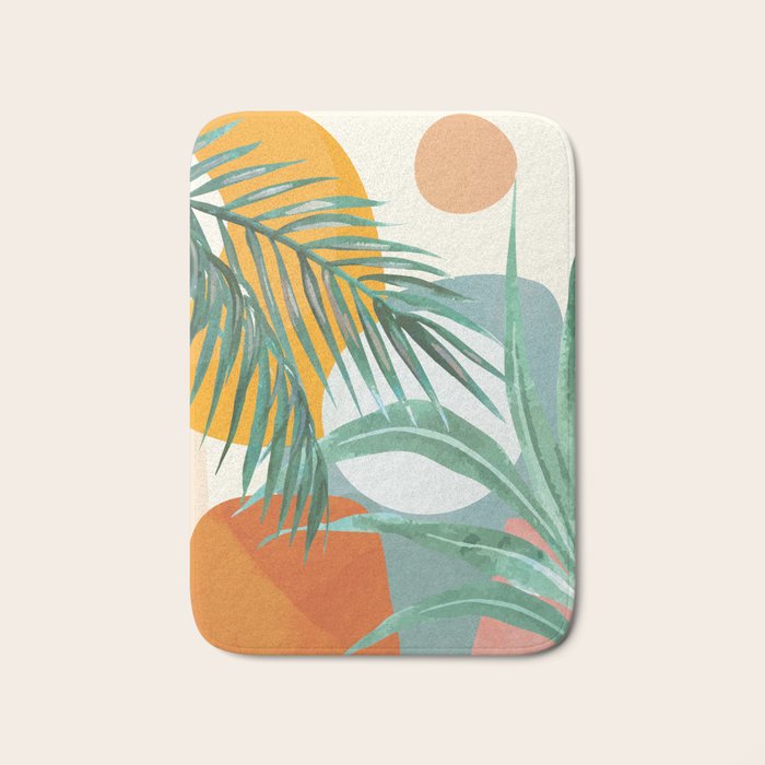 Leaf Design 02 Bath Mat Gallery Image 1