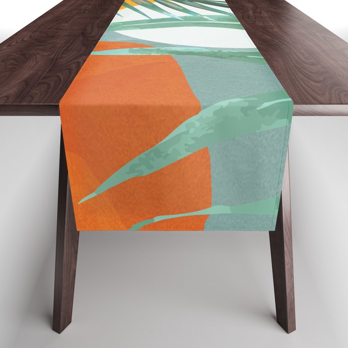 Leaf Design 02 Table Runner Gallery Image 1