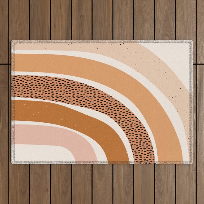 Earth Color Rainbow Outdoor Rug Gallery Image 1