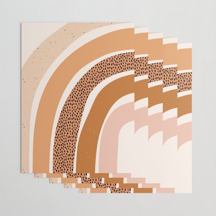 Earth Color Rainbow Wrapping Paper Gallery Image 3