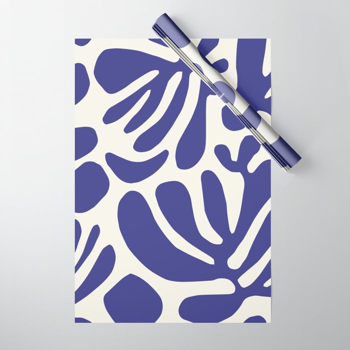 Abstract organic nature leaf art pattern Wrapping Paper Gallery Image 1
