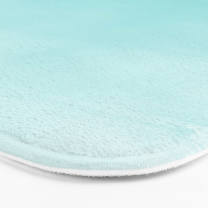 Modern teal watercolor gradient ombre brushstrokes pattern Bath Mat Gallery Image 3