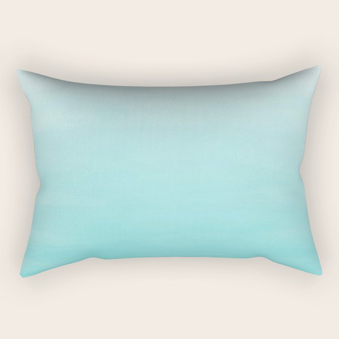 Modern teal watercolor gradient ombre brushstrokes pattern Rectangular Pillow Gallery Image 2