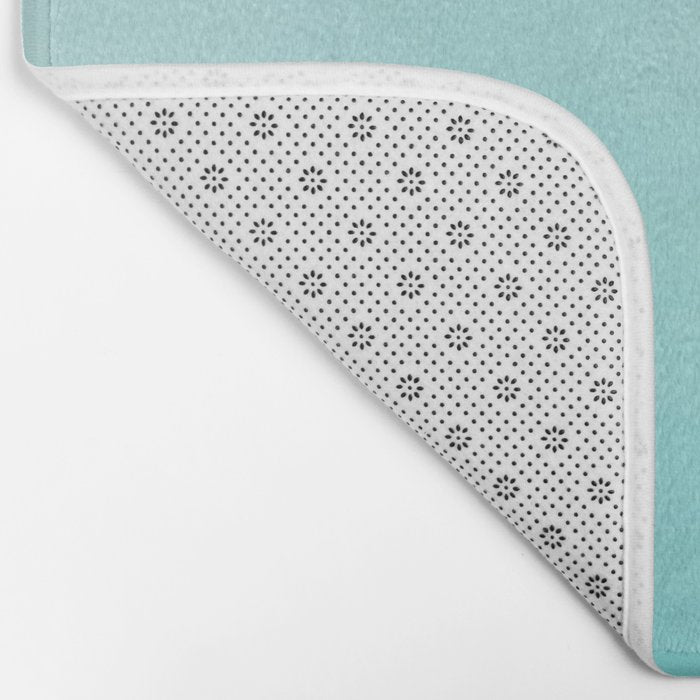 Modern teal watercolor gradient ombre brushstrokes pattern Bath Mat Gallery Image 2