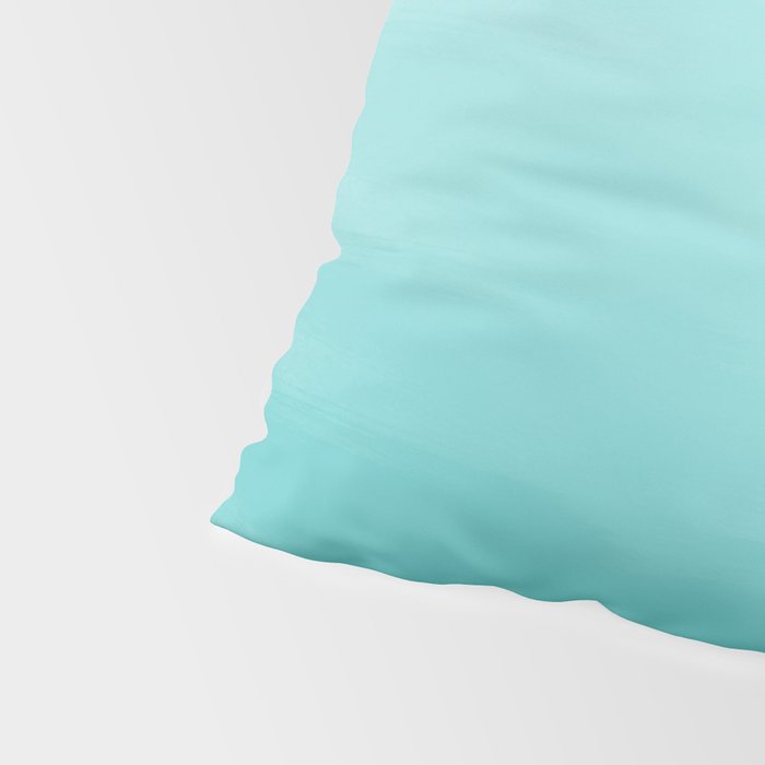 Modern teal watercolor gradient ombre brushstrokes pattern Pillow Sham Gallery Image 4