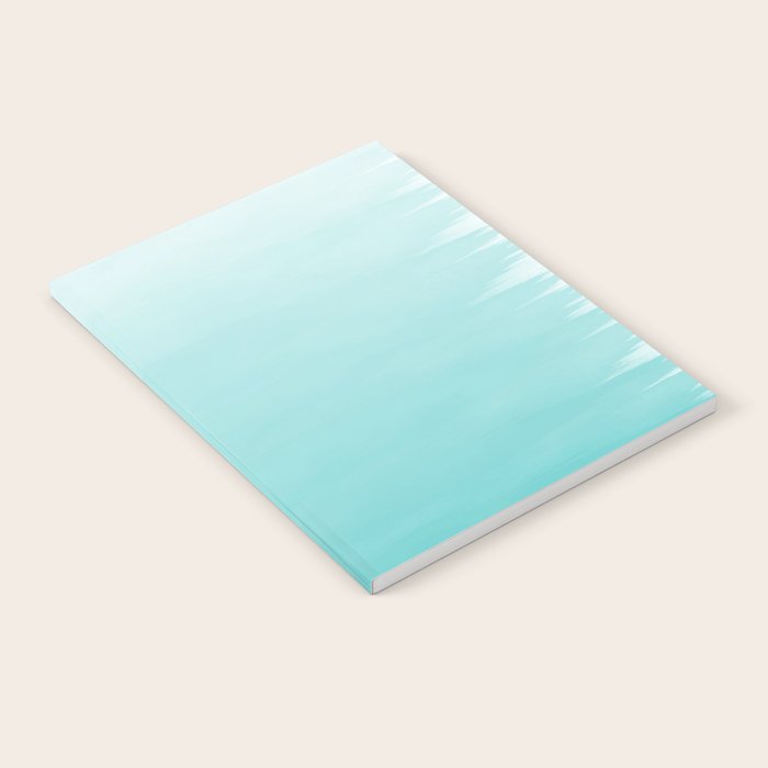Modern teal watercolor gradient ombre brushstrokes pattern Notebook Gallery Image 2