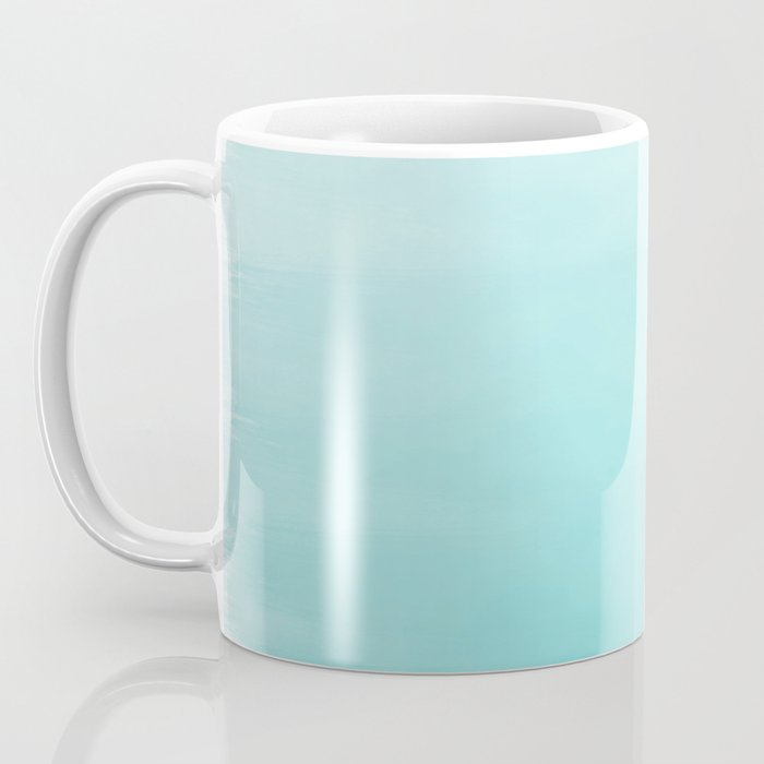 Modern teal watercolor gradient ombre brushstrokes pattern Coffee Mug Gallery Image 3