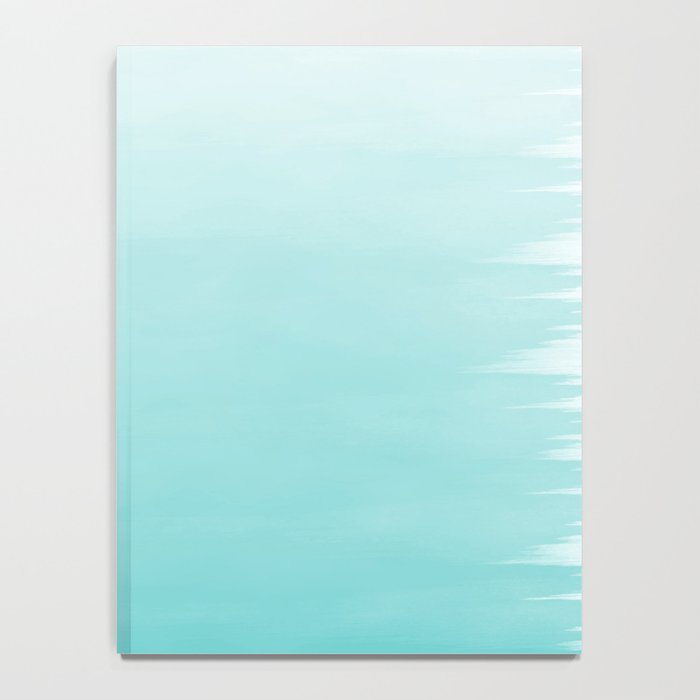 Modern teal watercolor gradient ombre brushstrokes pattern Notebook Gallery Image 4
