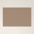 Cozy Amberlight Coffee Gingham Check Welcome Mat Gallery Image 1