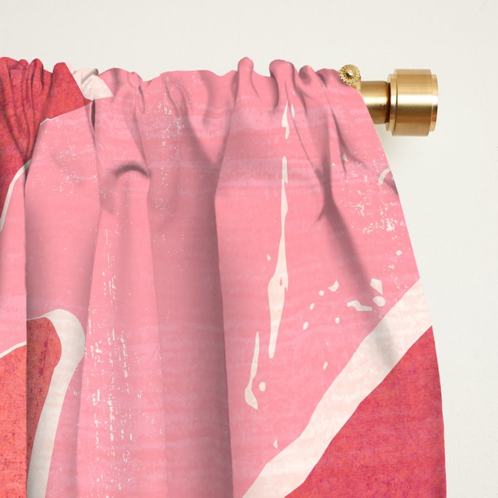 Dancing Queen - Pink Botanical Window Curtain Gallery Image 2