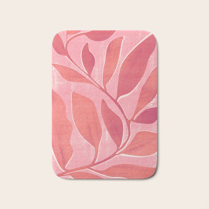 Dancing Queen - Pink Botanical Bath Mat Gallery Image 1